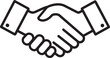 © Vectm - Handshake Icon of Business Deal, Partnership, Agreement, and Greeting Symbol for Collaboration and Trust
