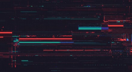Abstract Digital Glitch Background with Futuristic Data Distortion