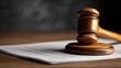 © Anastasiya Ri - Wooden judge gavel resting on contract document symbolizing legal insurance, law enforcement, financial disputes resolution and official protection policies