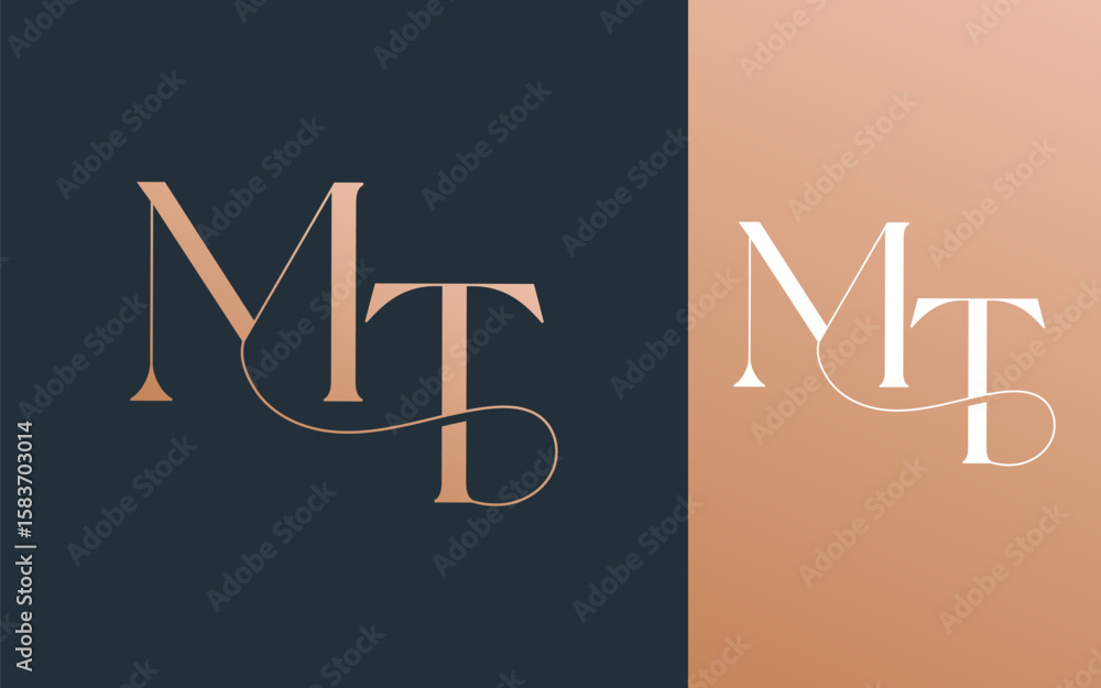 Letter R Logo Images เวกเตอร์ Stock Initial letter MT TM logo design vector illustration for ...