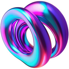 Colorful Abstract Loop with Holographic Hue
