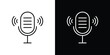 © Surya - Voice recording icon in outline style. Vector.