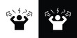 © Surya - Stress icon black and white. Simple glyph icons.
