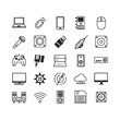 © Tahsin - Electronic Hardware Icon Collection | Thin Line and Silhouette Vector Icons of Devices, Computers, Gadgets, and Mobile Technology | Editable Vector Art
