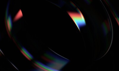 Wall Mural - abstract minimalist design, iridescent glass shape, 3d render