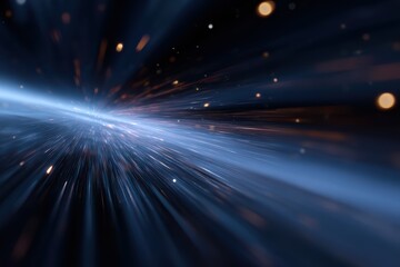 Wall Mural - abstract background of a blurred star field with streaks of light, speed of light or warp drive. fut