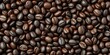 © Thiti - Intricate, repeating pattern of dark roasted coffee beans,  coffee bean pattern, coffee beans