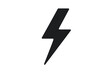 © Hannah - Thunderbolt lightning bolt flat icon. Simple black pictogram on a white background. Flash symbol of power, energy, electricity. Storm weather sign. Danger warning concept.