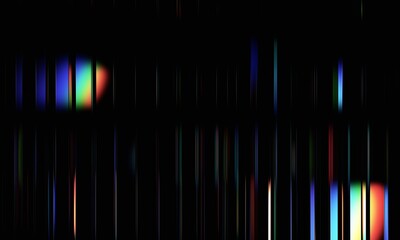 Wall Mural - abstract background, striped surface with colorful reflections, 3d render