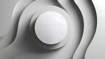 Wall Mural - abstract background with a gray circle. white and grey abstract modern transparency circle presentat