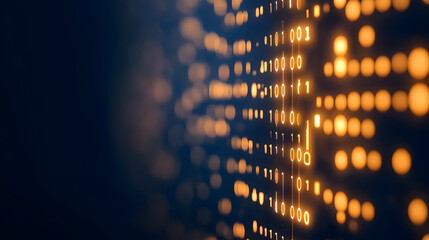 In a futuristic abstract design, glowing neural network text with sophisticated coding and artificial intelligence
