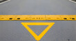 © RIKO - Warning Sign And Yellow Speed Bump On Road For Car Driving Safety Control