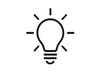© Music_A - A white background features a light bulb icon, presented as a flat vector illustration suitable for design and website icons