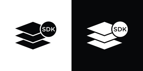 SDK icon glyphs vectors. Web flat pack.