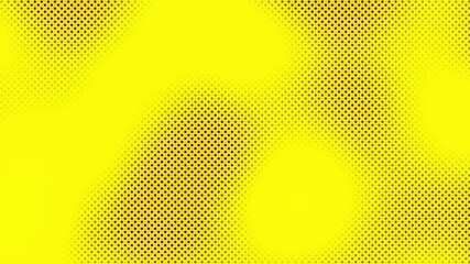 Wall Mural - halftone dots motion loop background, uhd halftone comic dot animation. wave pattern. retro and vint