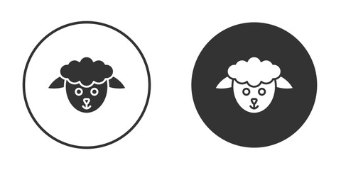 Sheep icon simple solid style concept. Clipart vectors