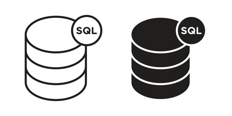 SQL icon concept for infographic, website or app.