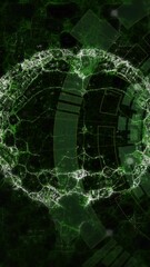 Wall Mural - animation of scientific data processing, dna strand and human brain over dark background