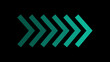 © N - Graphic illustration of chevron arrows pointing right with green gradient effect on black background