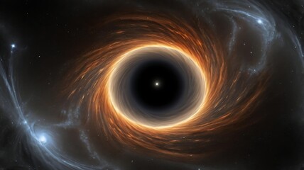 Wall Mural - The moment a probe enters a wormhole, its data feed distorting into abstract patterns before cutting out.