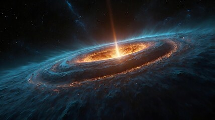 Wall Mural - A black hole that emits strange, non-gravitational signals, hinting at an intelligence within.