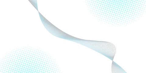 Wall Mural - Abstract blue wave vector banner template