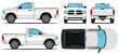 © Deden Irfandi - Pickup Vector 1500 classic - Mockup car vector for branding on isolated white background