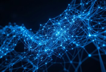 dive into digital intelligence with this data web image portraying machine learning, neural systems,