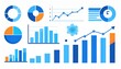 © Achmad - A collection of business graph icons and charts illustrating financial growth, market data, and success concepts
