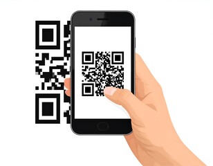smartphone scanning qr code