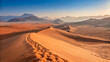©  Blar Studio - Warm Golden sand dunes under sunny day in desert United Arab Emirates, Desert Landscape in Dubai