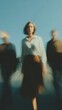 © Ryzhkov - Modern Urban Commuter Flow with Blurred Silhouettes Premium Authentic Corporate Lifestyle Content for Young Professionals and Marketing Campaigns
