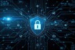 © Ardi - Digital security shield with padlock symbolizing online data protection and network infrastructure.