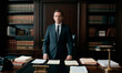 © Miriam Lizarraga - Professional lawyer standing in an elegant law office
