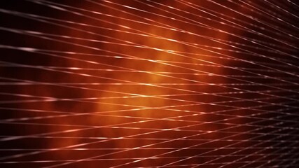 Wall Mural - Abstract fire flame backgorund with loop motion of a digital data lines animation.