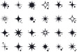 © Authentic - Collection of sparkle starburst icons and symbols for design elements