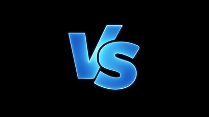 Wall Mural - Blue neon vs animation
