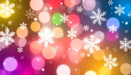Festive bokeh snowflakes