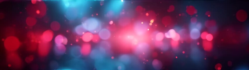 Red and blue light bokeh with a blurry background