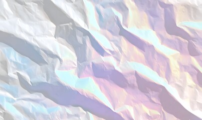 Wall Mural - holographic, iridescent texture on a white background, in an aesthetic style.