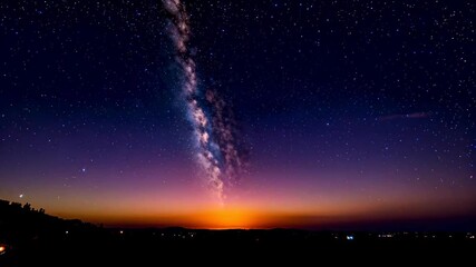 Wall Mural - arafed view of a bright star filled sky with a long streak of light