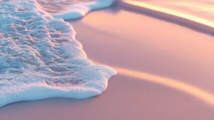Wall Mural - a close-up shot of a wave on a sunny beach, ideal for use in travel or outdoor-themed projects
