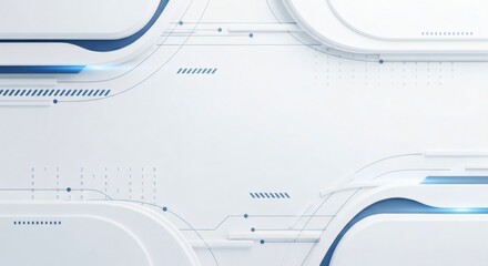 Modern Abstract Tech Background with Smooth Curves and Lines