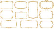 © Ophelia - Elegant ornate gold frames set for decorative design projects