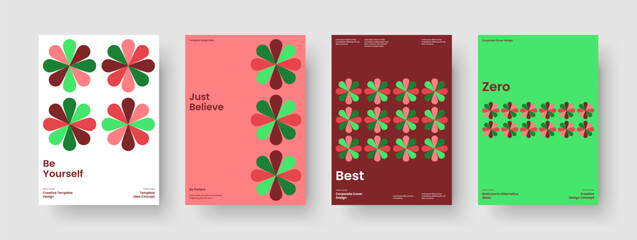 Wall Mural - geometric brochure template. isolated report layout. modern flyer design. background. poster. busine