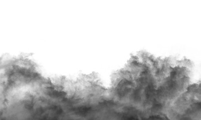 Wall Mural - black cloud fluffy, fog or mistry or smoke for overlay and design. isolated on transparent backgroun