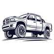 © zon - Rugged pickup truck with large tires vehicle automotive