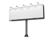 © Vooglo.com - A large, blank billboard with lights and a pole, isolated on a transparent background for advertising