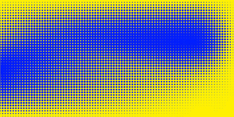 Dots halftone blue yellow color pattern gradient texture with technology digital background. Dots pop art comics with summer background.