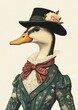 © Rawpixel.com - Duck costumes wearing victorian fashion outfit animal painting human.
